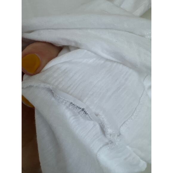 Theory Tiny Tee Slub Cotton Jersey Basic T-Shirt- White S - Picture 4 of 8